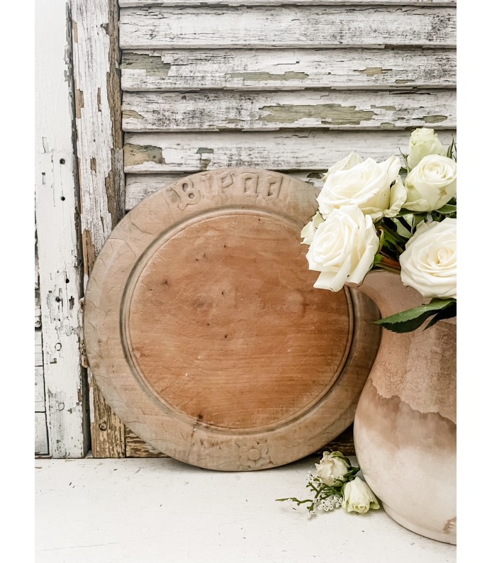 Antique English Wood Bread Board - 11.5